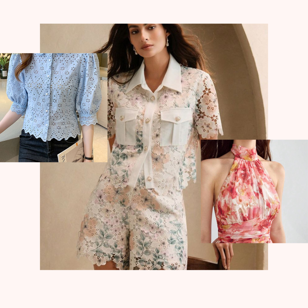 Brocade A-Line Dress - Beige